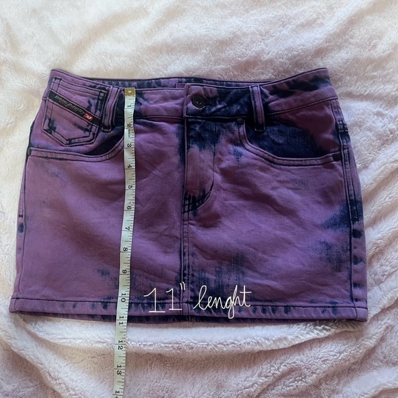 Authentic Diesel Acid Purple & Black Mini Skirt - Picture 5 of 6